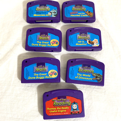 LeapFrog Leapster System LeapPad Learning Game Cartridges - Lot of 7 Games