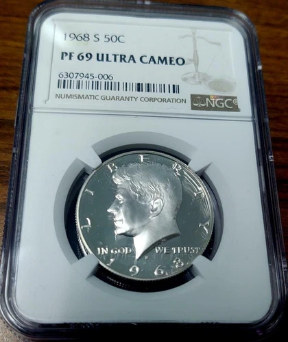 1968-S NGC PF69 ULTRA CAMEO 50C KENNEDY HALF-DOLLAR #945-006