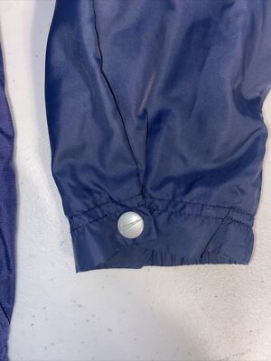 VTG Nike Jacket Lg (12-14)Blue Swoosh Check Full Zip Windbreaker