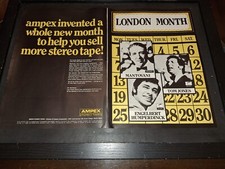 Tom Jones, Mantovani, Engelbert Humperdinck Rare Original Promo Poster Ad Framed