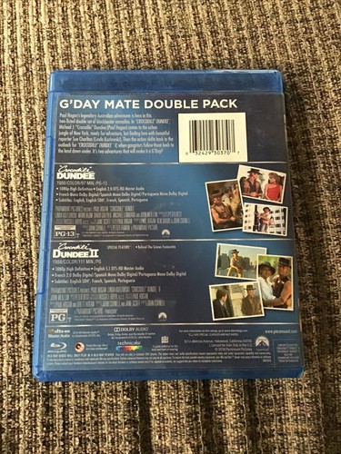 CROCODILE DUNDEE 1 & 2 2-BLU-RAY SET OOP PARAMOUNT PRINT PAUL HOGAN - Picture 2 of 4