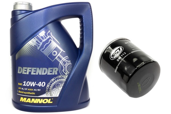 MotoröL ÖLfilter SM113 Set 10W40 5 Liter FüR Citroen Lancia Peugeot Suzuki-image