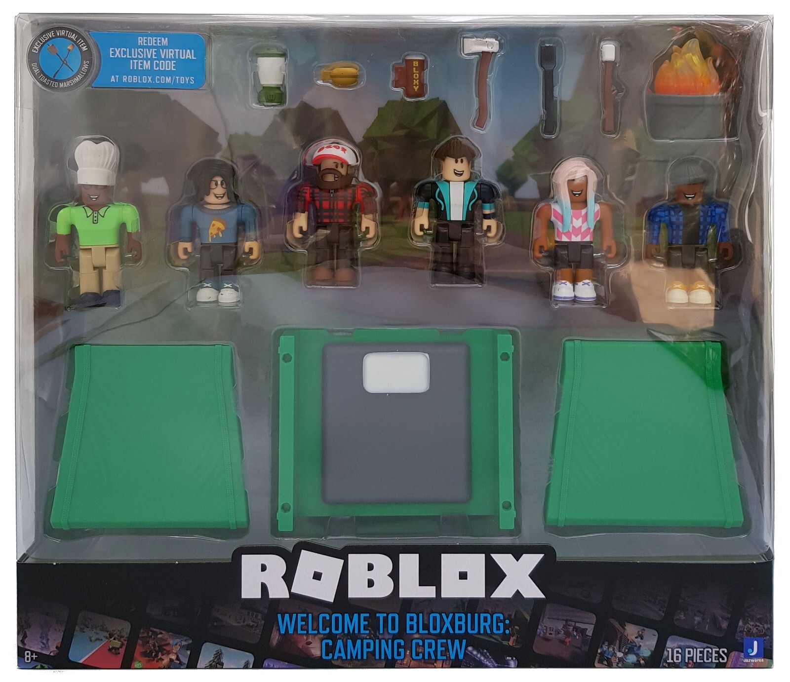 Roblox To Bloxburg Camping Crew Toy Figure Playset Play Set 16