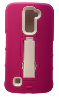 Sw Premium SchutzhüLle Mit StäNder FüR Lg K10, Hot Pink