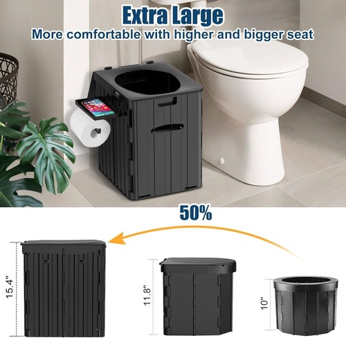 Multi-Functional Foldable Camping Toilet - Portable Hygiene Solution for Travel - Picture 5 of 9