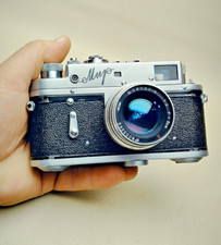 1960 Mir - Soviet rangefinder camera  Jupiter -8 Red P Rarity