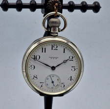ANTIQUE WALTHAM U.S.A SOLID SILVER POCKET WATCH 55 MM. / U006