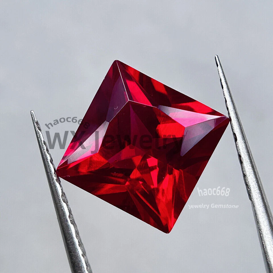 2x2mm-10x10mm Square Cut Synthetic Red Cabochon Gemstone for Making Jewelry - Image 4 of 4