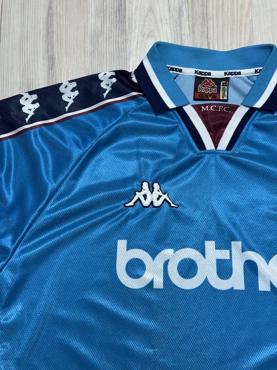 ウェア 1997-1999 Manchester City kappa brother 1997/99 MANCHESTER CITY Vintage Kappa Football 1/4 Zip Track