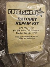 Craftsman USA NOS 3/8" Drive 43437 Ratchet Repair Kit, fits 43784