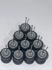 Hotwheels Premium Custom swap sets Real Riders Wheels Rims Tire 1/64 Lot Of 5