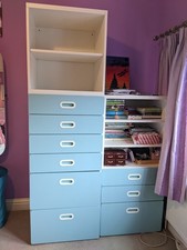 ikea kids chest of drawers and shelves unit