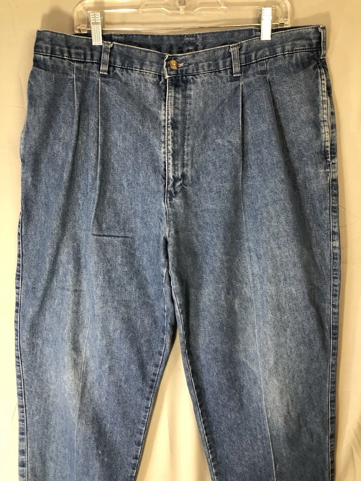 Pantalones de mezclilla relajados vintage pelirrojos para hombre talla 38x30 lavado medio caza al aire libre Foto 2 de 4