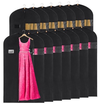 60'' Dress Bags for Gowns Long(Set of 15), Garment Bags for Hanging Clothes, ...