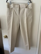 Ann Taylor Loft Curvy Riviera crop pants in beige/tan size 12