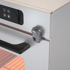 SAFELON 1 Pcs Baby Safety Oven Door Lock, Double Button Lock Clear-Black