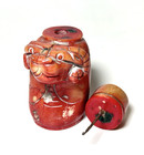 RARE Estate Antique Chinese Coral Hand Carved Ram/Goat Perfume Snuff Bottle — photo 3