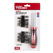 Hyper Tough 14-in-1 Alloy Steel Nut Driver Screwdriver Set TS90514N New Updates