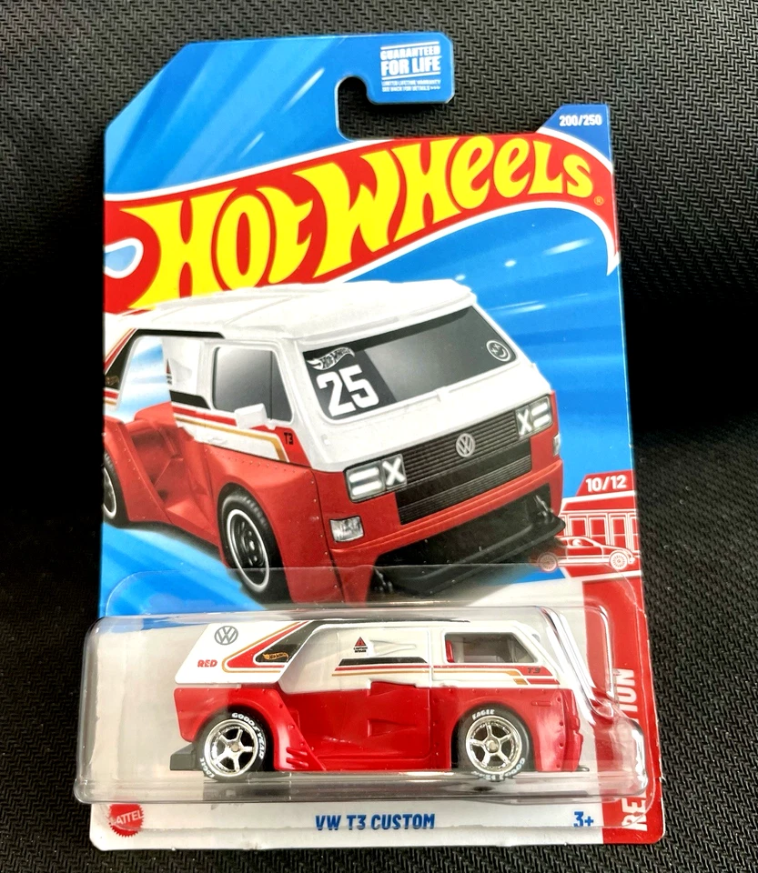 Hot Wheels VW T3 Custom Red Edition CUSTOM Wheel & Tire Real Riders - image 2 of 4