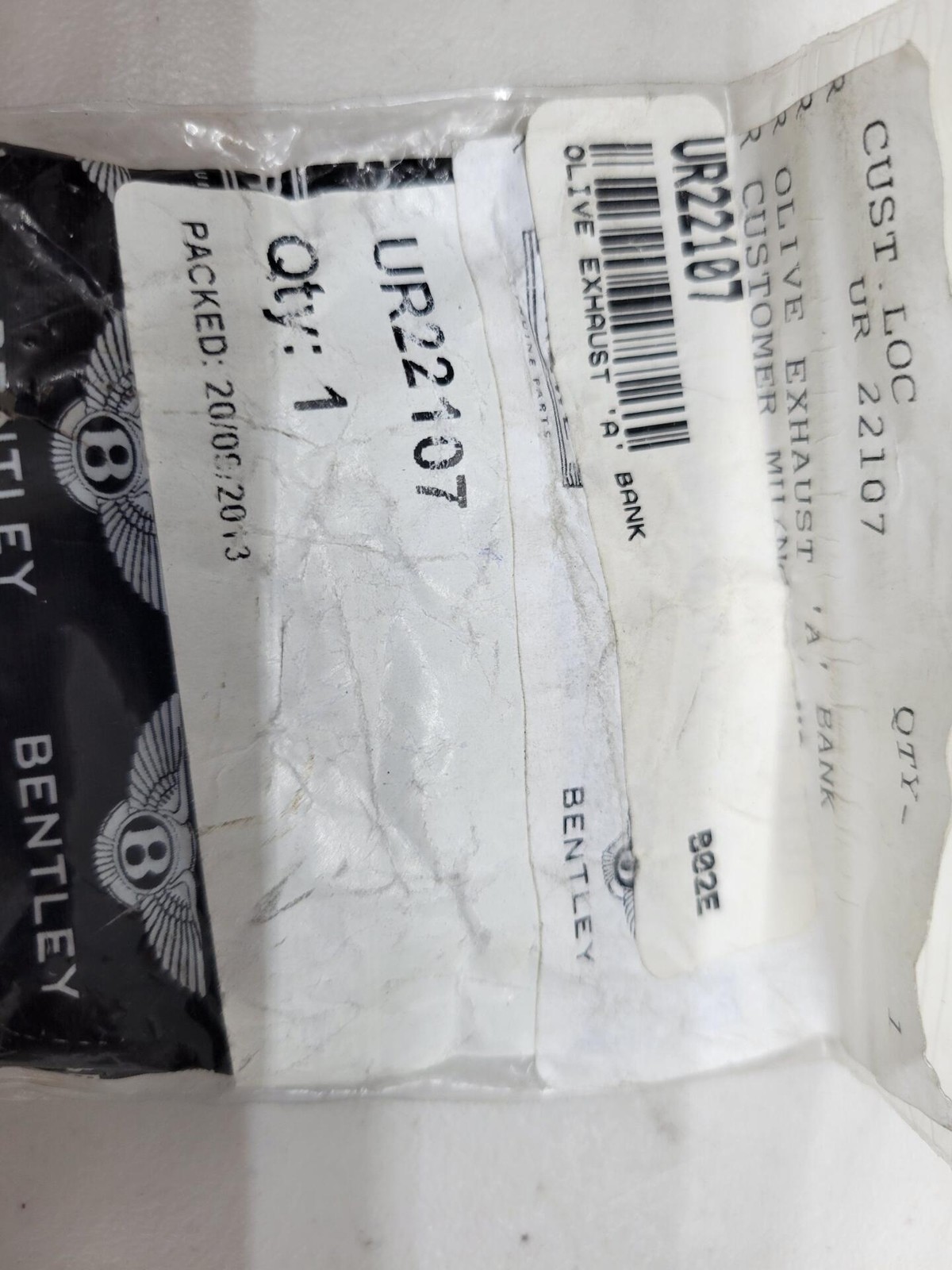 Rolls Royce / Bentley OLIVE EXHAUST A BANK UR22107