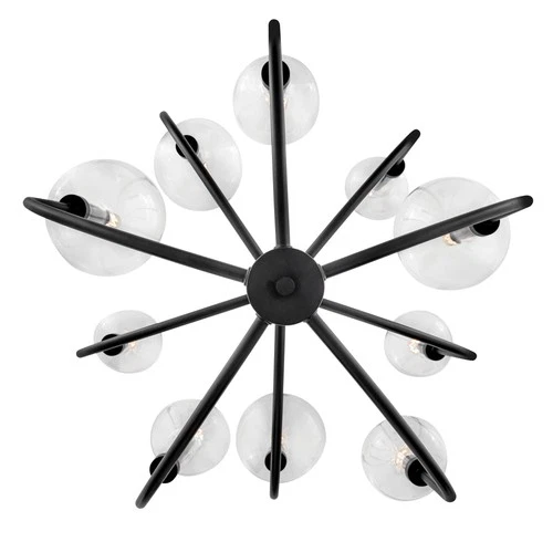 Hinkley Lighting 30527 Alchemy 30"W 10 Light Chandelier - Black - Picture 7 of 9