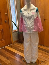 Vintage 1980's Pierre Cardin Pink/White Tracksuit/Warm-up Suit/Excellent/Large