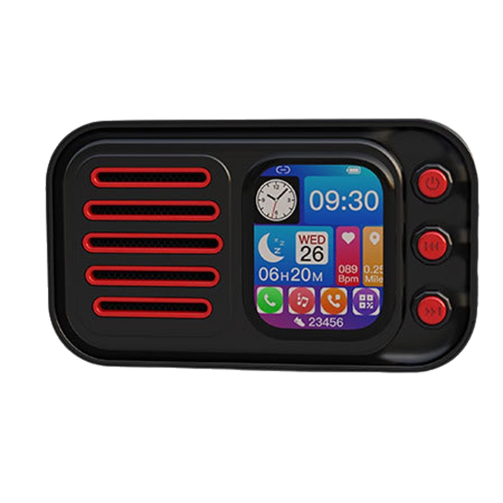 Retro Bluetooth Speaker with FM Radio Subwoofer and LCD Screen