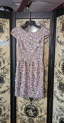 Jodi Christopher pale pink/nude sequined minidress Size 3