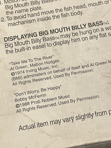 Vintage Big Mouth Billy Bass Singing Fish Motion Activated Original Box - Picture 11 of 11