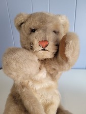 Rare 1975 Steiff Lion Jolly Puma Large 25" Hand Puppet w/ Ear Button No Tags