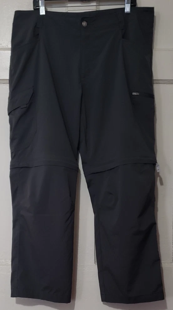 Columbia Omni-Shade Grey Convertible Zip Off Hiking Outdoors Cargo Pants 38x30
