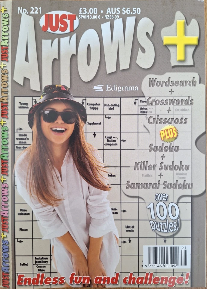 4 x Just Arrows+ Arrow Word Puzzle Books (Issues 221 - 224) over 400 puzzles - Image 2 of 4