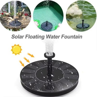 16CM Solar Springbrunnen Teichpumpe Außen Solarbrunnen Vogeltränke Garten Pool
