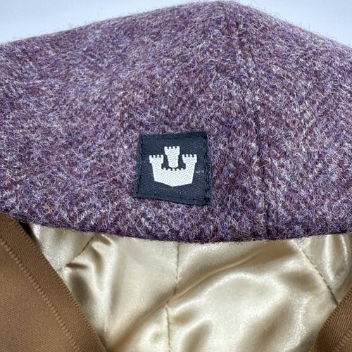 New Goorin Bros berretto piatto lana bordeaux/viola tweed/viola bordo pelle grande - Foto 7 di 11