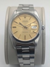 Rolex Oysterdate Precision 6694 Champagne Gold Dial 34mm Mens Watch (NO TARIFFS)