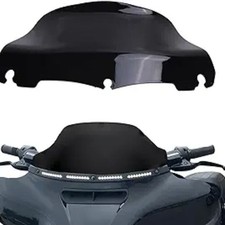9 inch Black Wave Windshield Windscreen for Touring street FLHT FLHTC FLHX Tri G