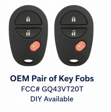 Oem Pair Toyota Tundra Sienna Tacoma 2007-2018 Key Fob Gq43vt20t Oem Pair Toyota Tundra Sienna Tacoma 2007-2018 Key Fob Gq43vt20t