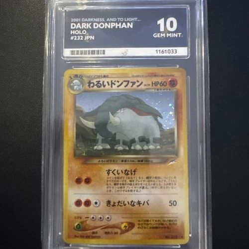 Pokemon Cards - Dark Donphan 232 - Japanese Neo ACE 10 PERFECT SUBS POP 3