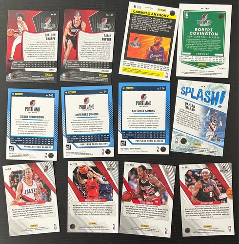 π₯ 12-Card Portland Trail Blazers Parallel Lot Simons, Scoot, Lilliard, Drexler - Picture 2 of 2