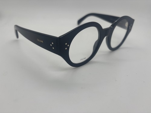NEW CELINE CL50123I 001 Black Round Eyeglasses 48-23-140mm Comes w/Full Set