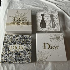 Lot of Christian Dior Perfume Boxes w/ Bows Inserts Authentic Lux Packaging