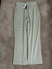 Adidas Unisex M Halo Green ONE Velour ST Basketball Casual Pants IA3452 NWT