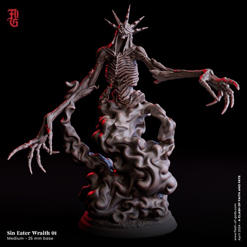 A Clash of Faith & Fate by Flesh of Gods Mini in resina DnD stampata in 3D - Foto 34 di 58