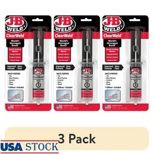 Clear Weld Epoxy Adhesive Quick Setting 2 Part Bonding 5 Min Cure 3900 PSI New