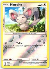 Minccino 85/111 Common Crimson Invasion Pokemon Reverse Holo Near Mint