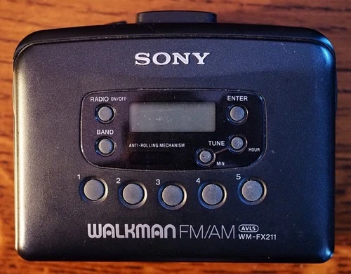 Vintage SONY WALKMAN WM-FX211 Digital FM/AM Radio Cassette Player - WORKS