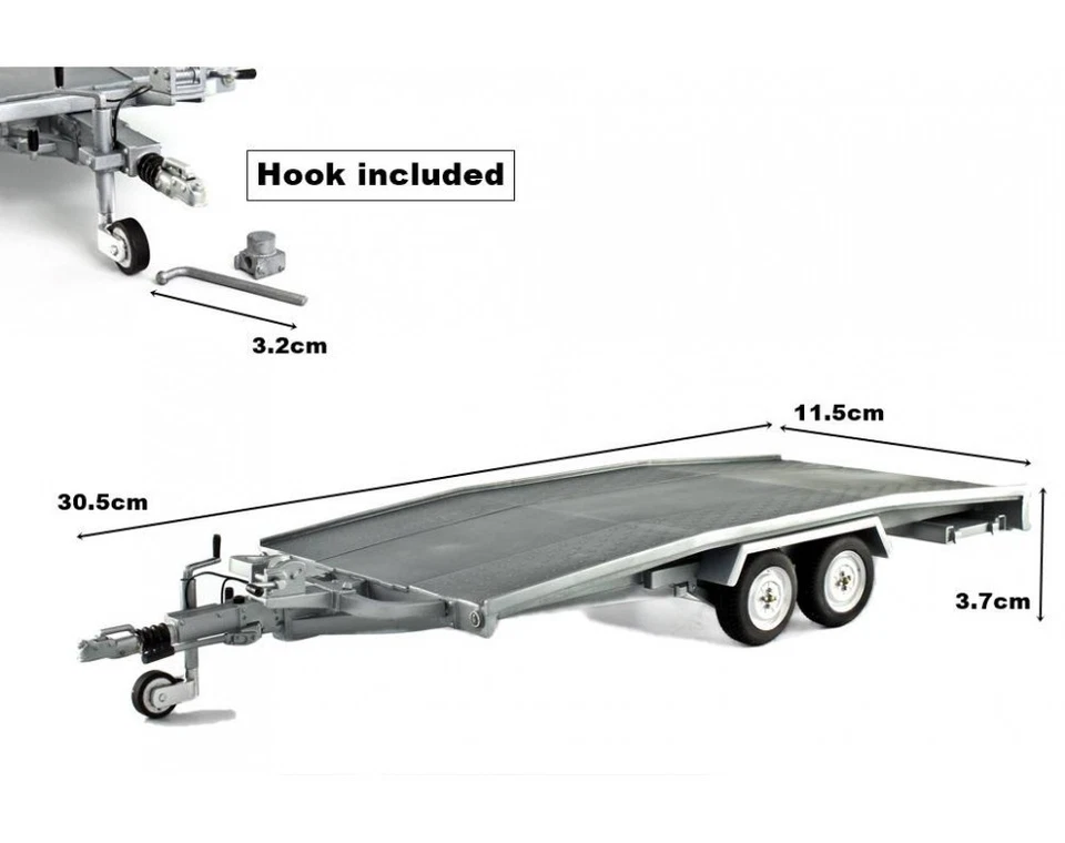LAUDORACING-MODELS 1:18 Rimorchio Ellebi trasporto auto TRAILER LM111A - Immagine 3 di 4