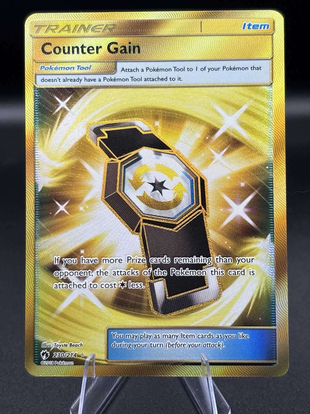 Counter Gain 230/214 Sm-Lost Thunder Holo Secret Rare Pokemon TCG - NM