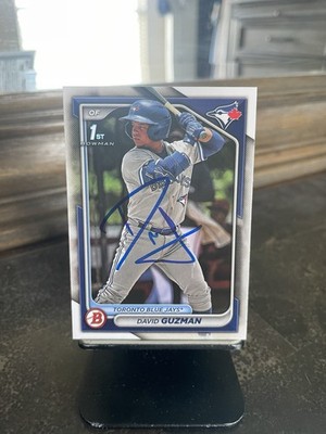 2024 Bowman David Guzman First Bowman Auto! Ip Signed Blue Jays Top Prospect Rc