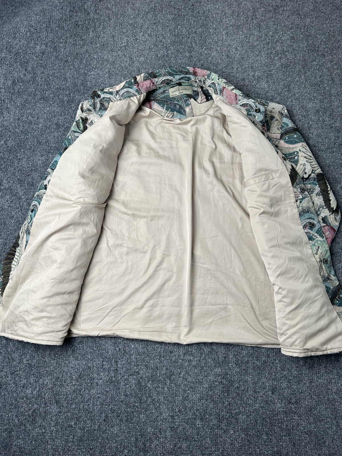 Mens Maison Article Bird Wave Pattern Jacket Pant… - image 5